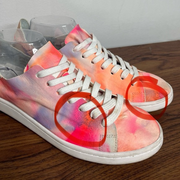 SCHUTZ Play Ofelia tie Dye Leather Lace Up Sneakers size 8.5 Hippie Boho Kidcore - Picture 11 of 11